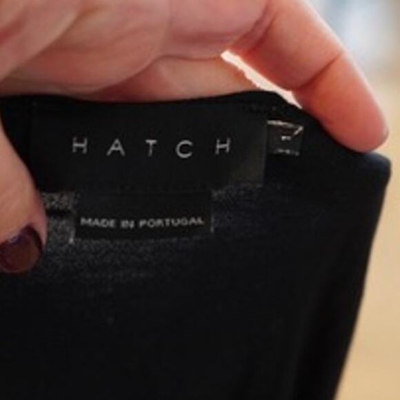 Hatch Short Sleeve V Neck Pullover Maternity Shirt Black Womens Size 1/ Small - Picture 3 of 6